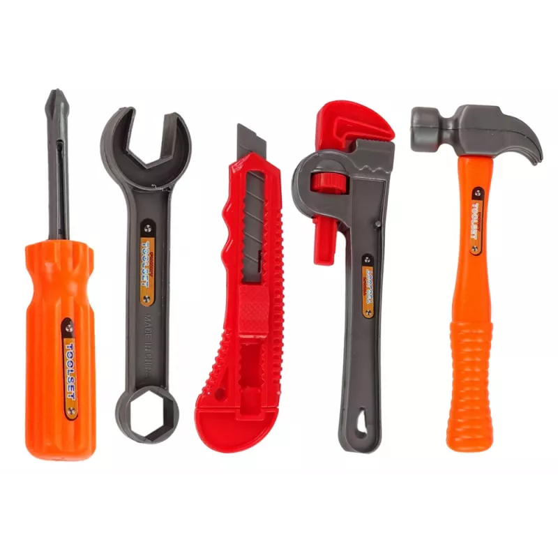 LEAN TOYS Veľký DIY kufrík s náradím + akumulátorová vŕtačka, remeselnícka sada