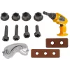 LEAN TOYS Veľký DIY kufrík s náradím + akumulátorová vŕtačka, remeselnícka sada