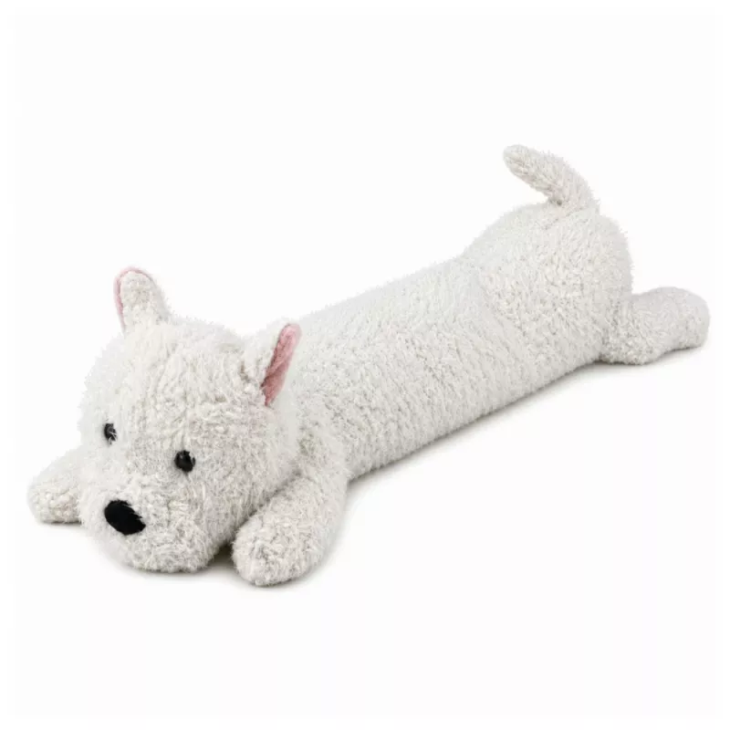 LEAN TOYS veľký plyšový west highland teriér plyšák maskot biely 90 cm