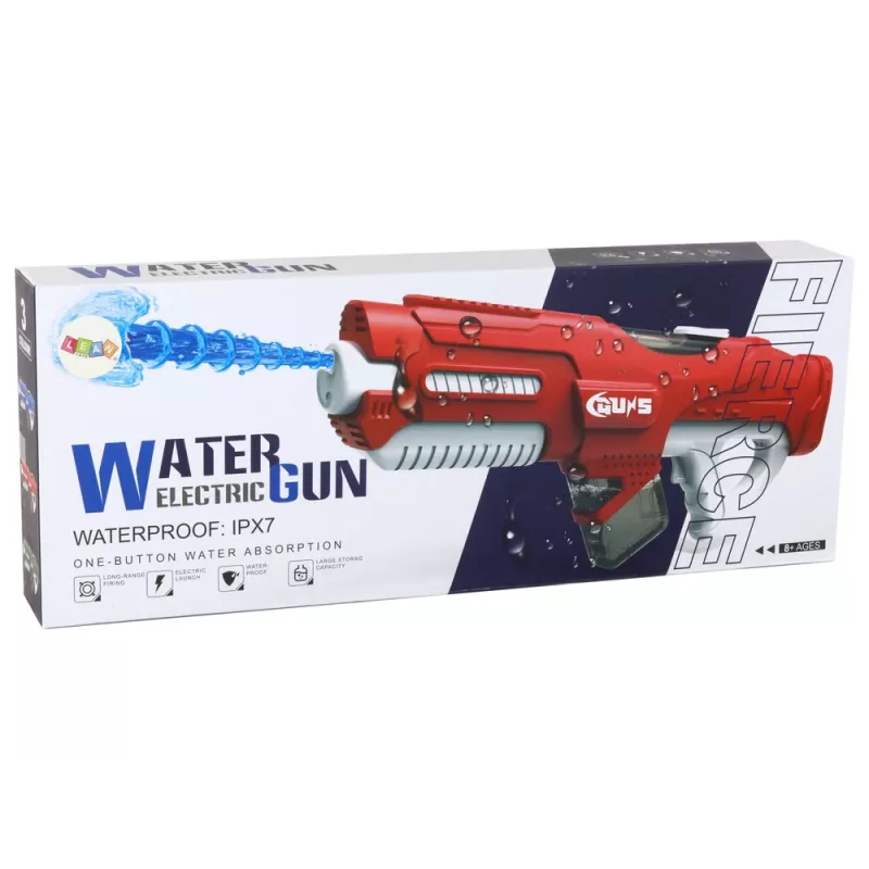 LEAN TOYS veľká červená vodná pištoľ 750ml s okuliarmi