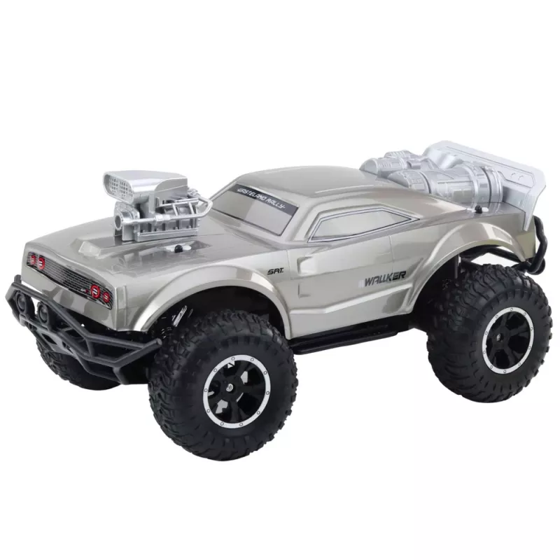 LEAN TOYS Veľké diaľkovo ovládané off-road športové auto RC strieborná 1:8