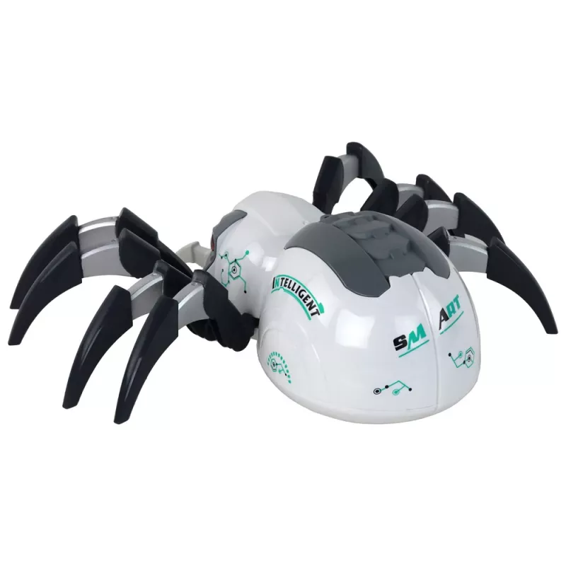 LEAN TOYS Veľký diaľkovo ovládaný RC pavúk na batérie biely a sivý