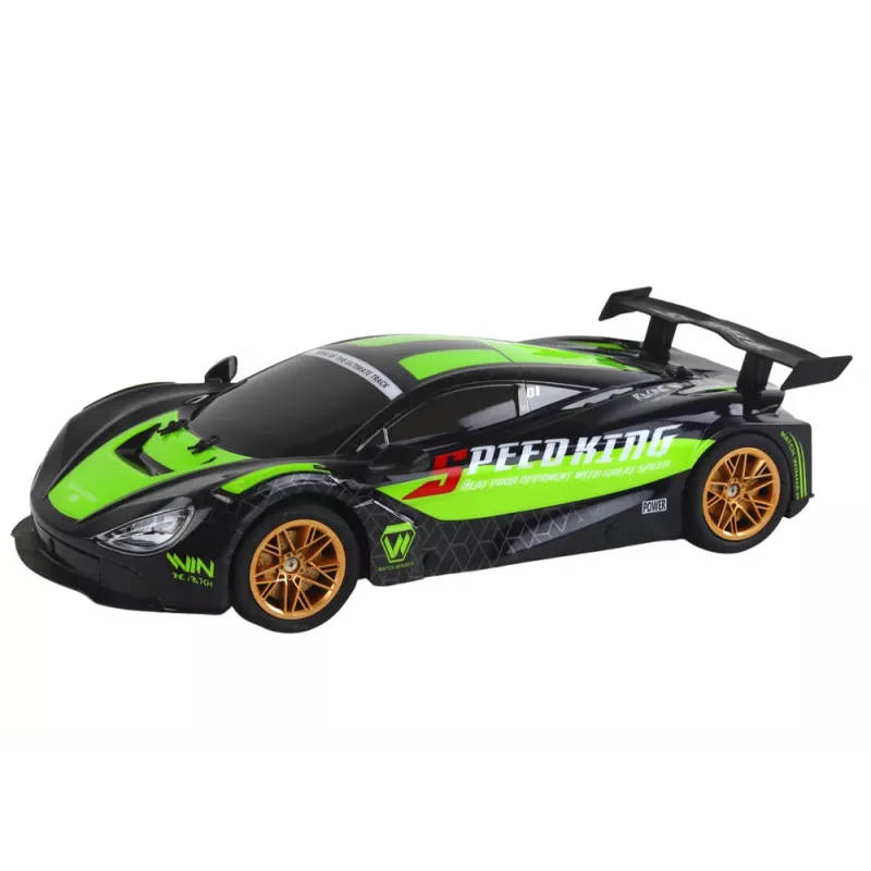 LEAN TOYS Veľké diaľkovo ovládané športové auto 1:10 zelené a čierne