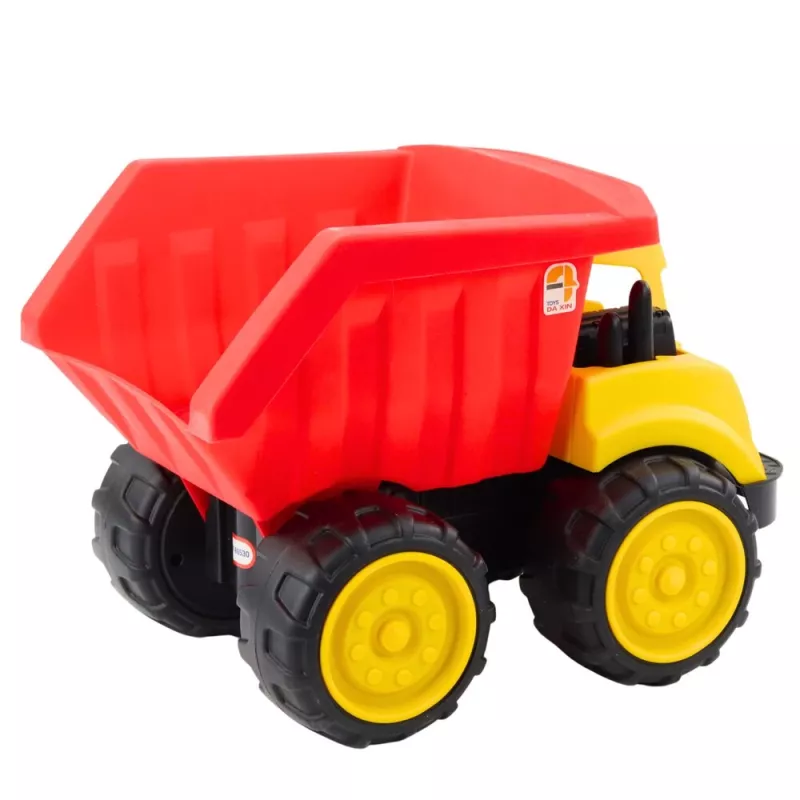 LEAN TOYS veľký sklápač pre deti pieskové stavebné vozidlo červeno-žlté
