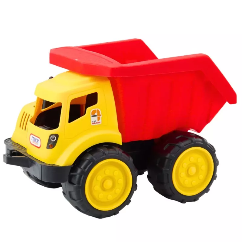LEAN TOYS veľký sklápač pre deti pieskové stavebné vozidlo červeno-žlté