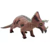 LEAN TOYS Veľká figúrka dinosaura Triceratops so zvukom 36 cm hnedá