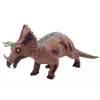 LEAN TOYS Veľká figúrka dinosaura Triceratops so zvukom 36 cm hnedá