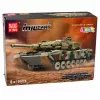 LEAN TOYS Leopard vojenský tank diaľkovo ovládaný RC stavebnica 1100 ks