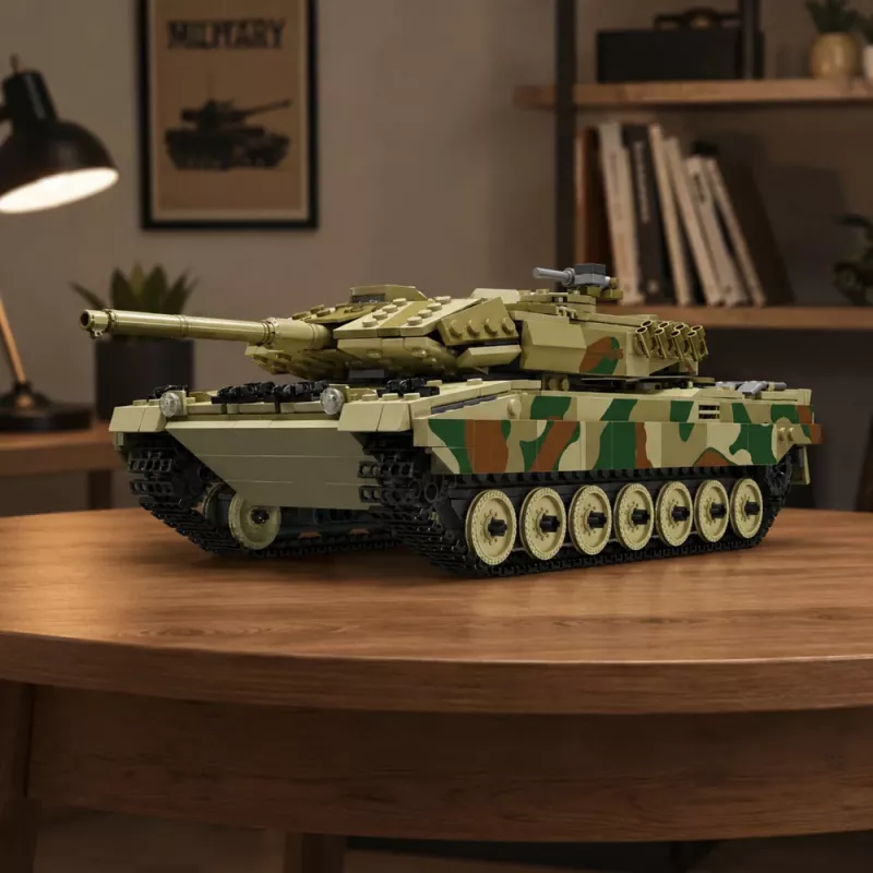 LEAN TOYS Leopard vojenský tank diaľkovo ovládaný RC stavebnica 1100 ks