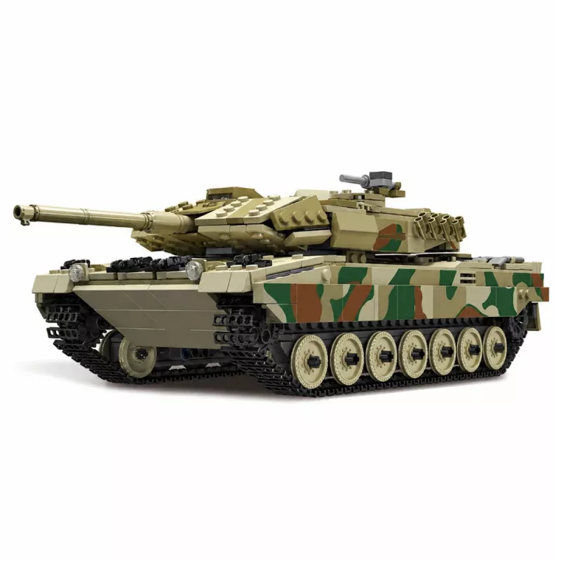 LEAN TOYS Leopard vojenský tank diaľkovo ovládaný RC stavebnica 1100 ks
