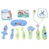 LEAN TOYS Little Doctor lekárska súprava v kufríku svetlá modrá zvuky