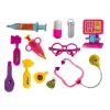 LEAN TOYS Sada malý doktor kufrík ružový stetoskop
