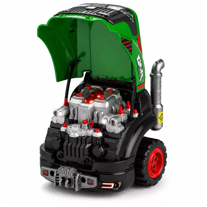 LEAN TOYS Rozložiteľný traktor Malý majster s osvetlením, zvukmi a parou