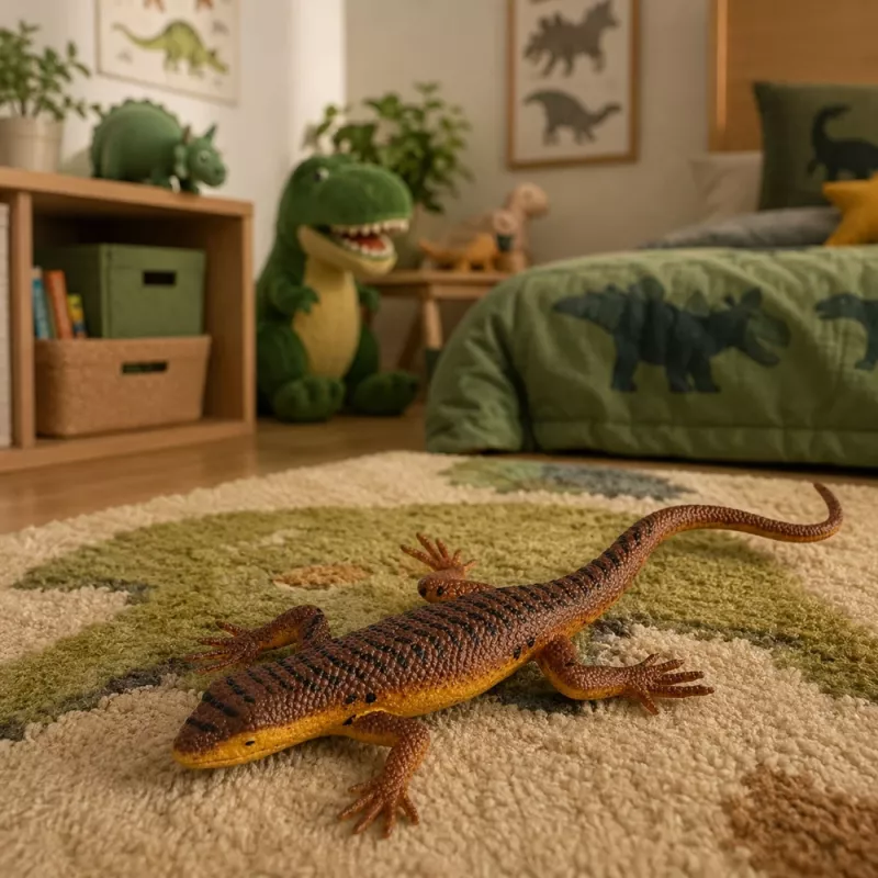 LEAN TOYS jašterica vivipar gumená figúrka naťahovacia realistická 12,5 cm