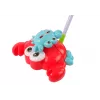 LEAN TOYS Svietiaca tlačiaca palica krab červená hudba