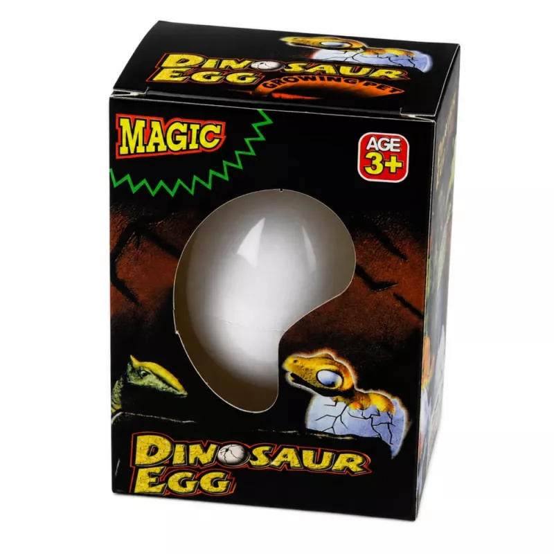 LEAN TOYS Magic Egg Vyliahnutý dinosaurus vo vode vajíčko biele 6,5 cm