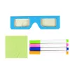 LEAN TOYS magická osvetlená 3D tabuľa okuliare modrá