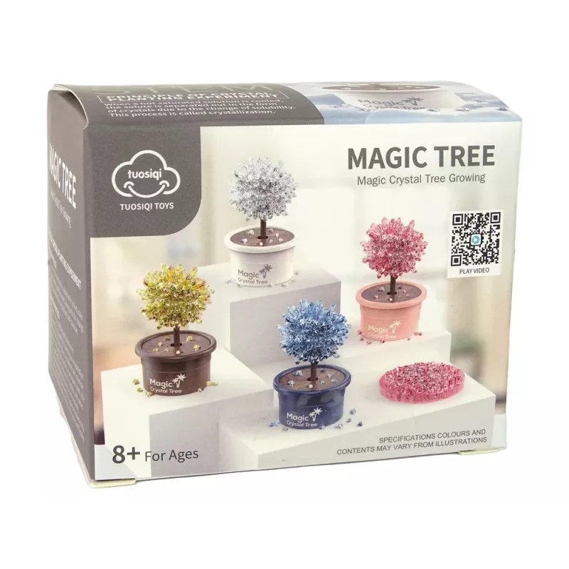 LEAN TOYS magický strom pestovanie kryštálov strieborná zážitky