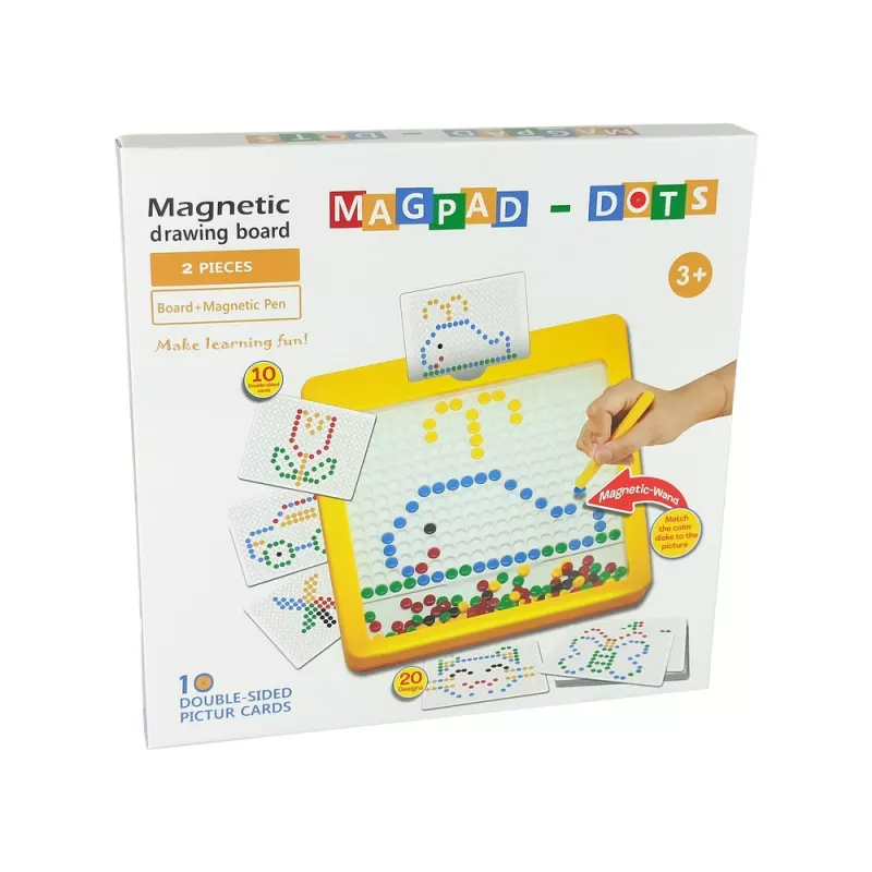 LEAN TOYS Magnetická tabuľa 100 žltých korálok