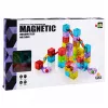 LEAN TOYS magnetické stavebnice 60 ks - farebná kocková guľová dráha