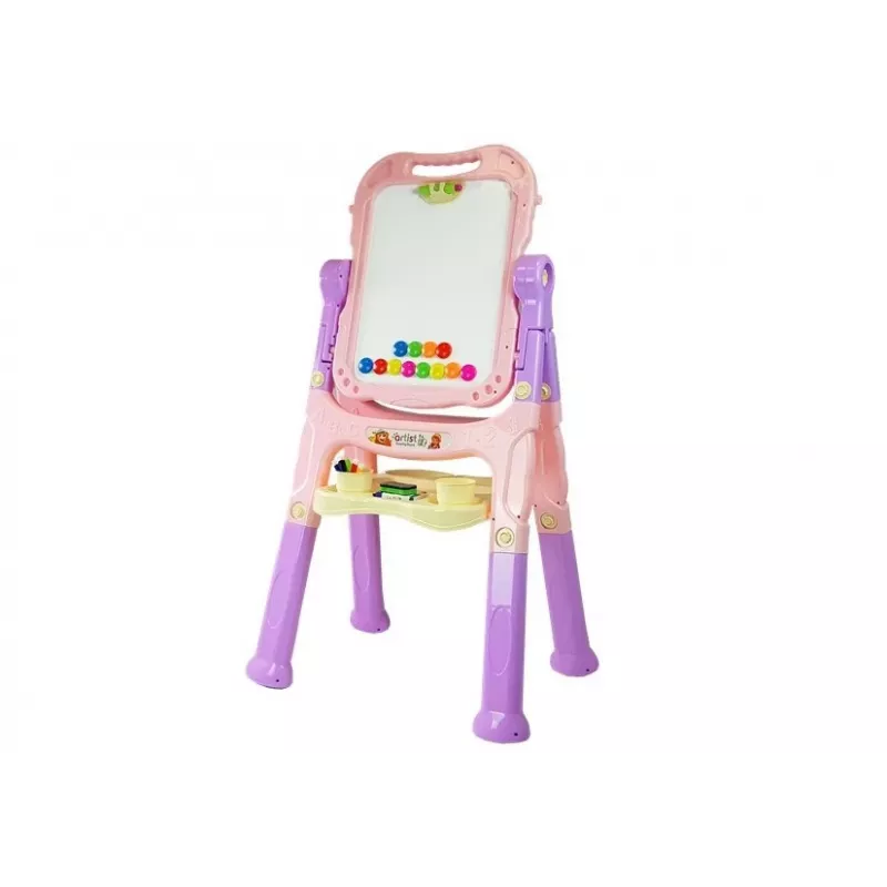 LEAN TOYS Magnetická kriedová tabuľa modrá červená príslušenstvo