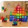 LEAN TOYS magnetické konštrukčné bloky 3D panely kreatívne STEM farebné 100 ks
