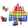 LEAN TOYS magnetické konštrukčné bloky 3D panely kreatívne STEM farebné 100 ks