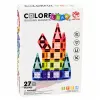 LEAN TOYS magnetické konštrukčné bloky 3D panely kreatívne STEM farebné 27 ks