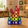 LEAN TOYS magnetické konštrukčné bloky 3D panely kreatívne STEM farebné 27 ks