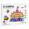 LEAN TOYS magnetické stavebnice 3D dosky kreatívne STEM farebné 85 ks