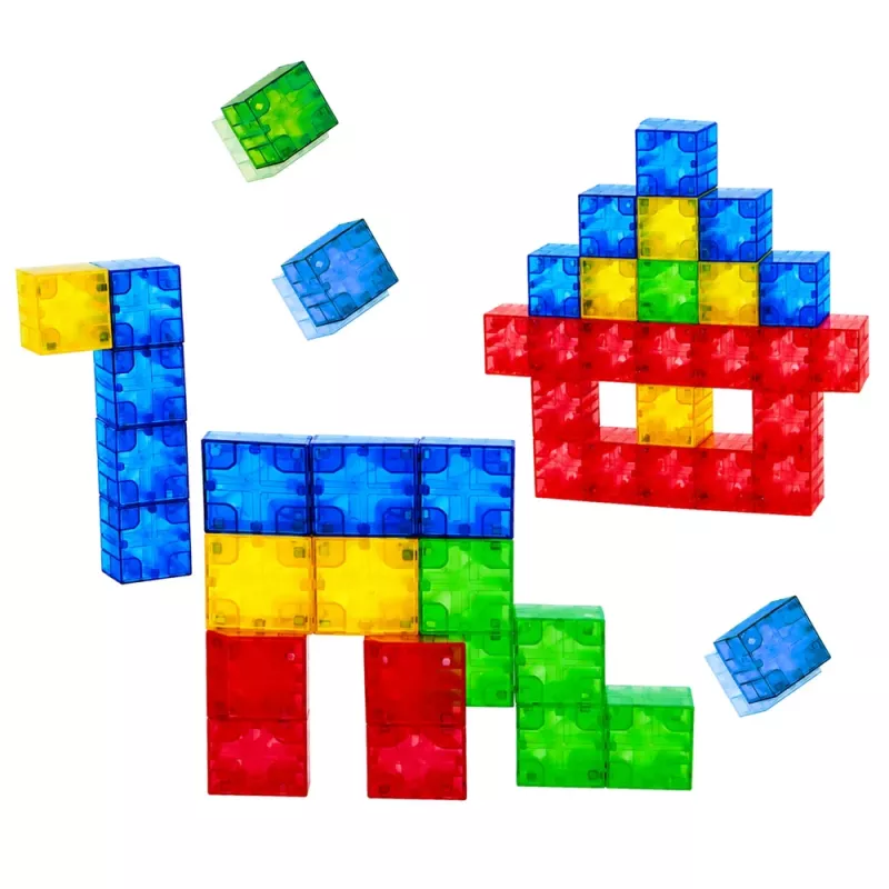 LEAN TOYS magnetické stavebné kocky farebné 3D kocky 160 ks