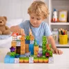 LEAN TOYS magnetické stavebné bloky kocky štvorcový svet 3D 114 dielov