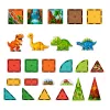 LEAN TOYS magnetické stavebnice dinosaurus sopka 31 dielov