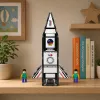 LEAN TOYS magnetické stavebné bloky vesmírna raketa figúrky 26 kusov