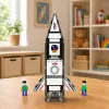 LEAN TOYS magnetické stavebné bloky vesmírna raketa figúrky 26 kusov