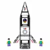 LEAN TOYS magnetické stavebné bloky vesmírna raketa figúrky 26 kusov