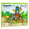 LEAN TOYS magnetické stavebné bloky divé zvieratá džungľa ZOO 52 kusov