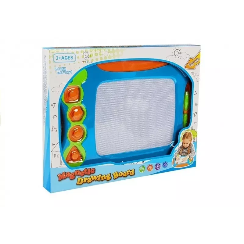 LEAN TOYS magnetická kresliaca tabuľa s geometrickými pečiatkami
