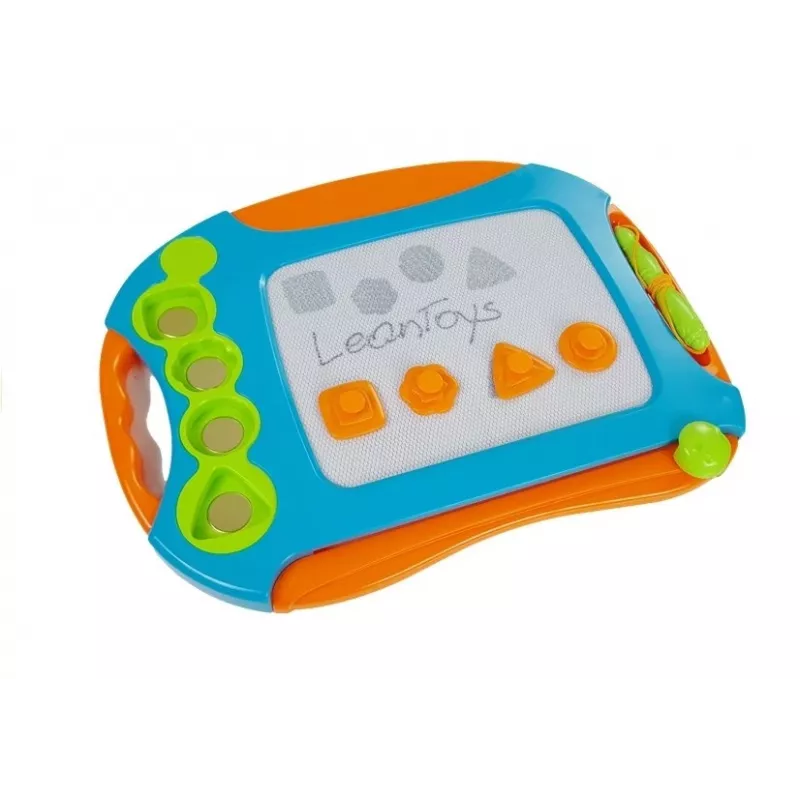 LEAN TOYS magnetická kresliaca tabuľa s geometrickými pečiatkami