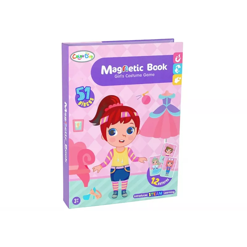 LEAN TOYS Magnetická skladačka, knižka, kostýmy na prezliekanie