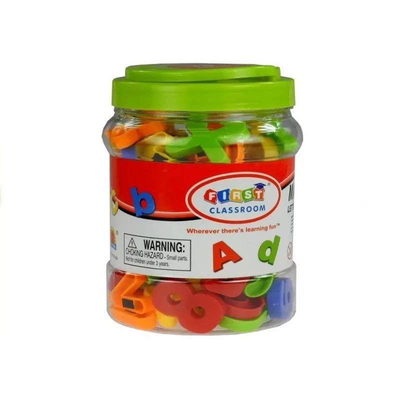 LEAN TOYS magnetické písmená a čísla v skle – 78-dielna abeceda a matematická sada pre deti od 3 rokov