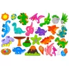 LEAN TOYS magnetická puzzle kniha dinosaury farebné magnety 30 kusov