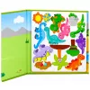 LEAN TOYS magnetická puzzle kniha dinosaury farebné magnety 30 kusov