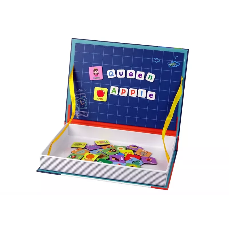 LEAN TOYS Magnetická knižka, puzzle, anglická abeceda, obrázky