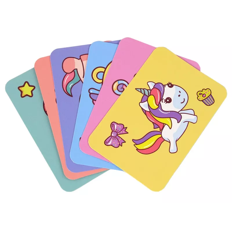 LEAN TOYS Magnetická puzzle kniha Jednorožce Puzzle karty