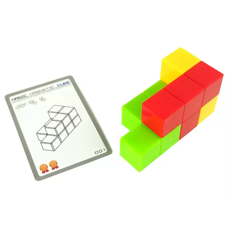 LEAN TOYS magnetická puzzle kocka obojstranné karty 108 výziev