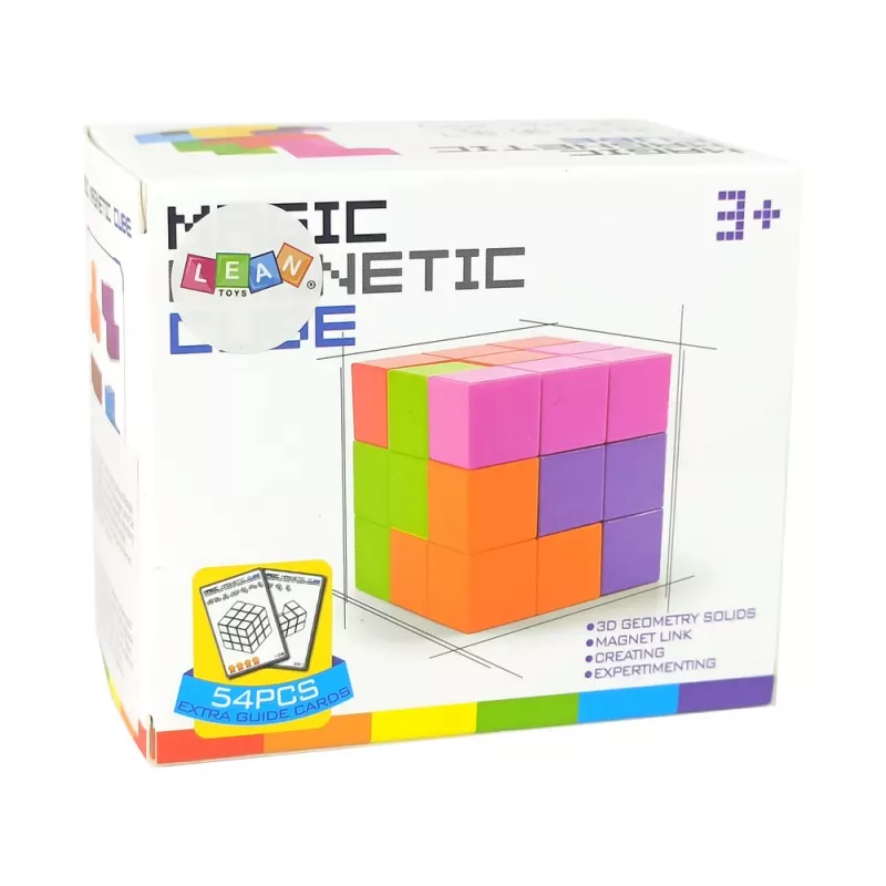 LEAN TOYS magnetická puzzle kocka obojstranné karty 108 výziev