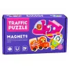 LEAN TOYS magnetické puzzle vozidlá vzdelávacia hračka dopravné prostriedky sada 30 dielov