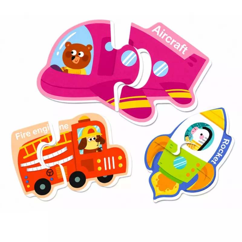 LEAN TOYS magnetické puzzle vozidlá vzdelávacia hračka dopravné prostriedky sada 30 dielov