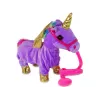 LEAN TOYS Maskot kôň, interaktívny jednorožec, fialový, zlaté krídla